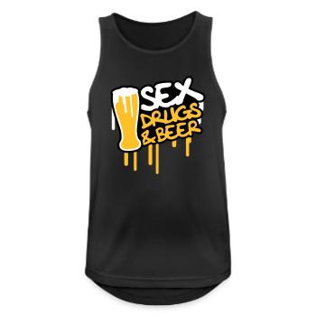 Sex Drugs And Beer - Débardeur respirant Homme - noir - Devant - Nick (188cm)