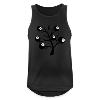 billard arbre branche boule - Débardeur respirant Homme - noir - Devant - Nick (188cm)