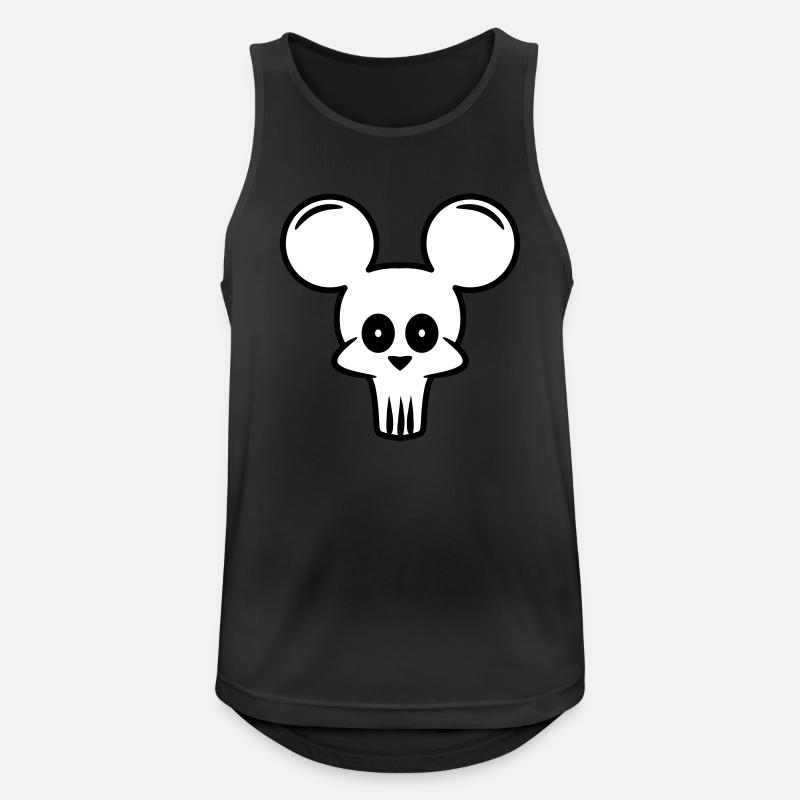 mouse skull - Men's Breathable Tank Top - black