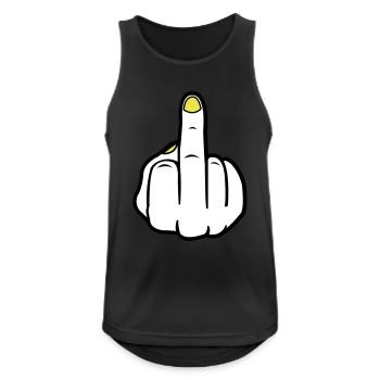 mittelfinger_colors - Männer Tank Top atmungsaktiv - Schwarz - Vorne - Nick (188cm)