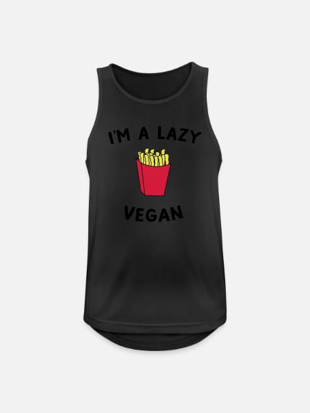 I'm A Lazy Vegan - Men's Breathable Tank Top - black