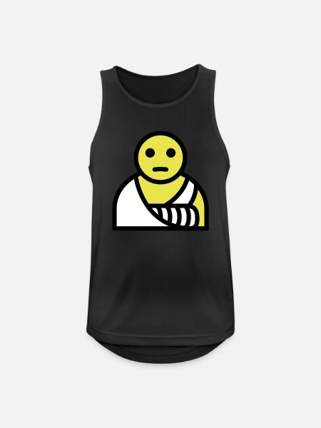 Arm broken plaster bandage - Men's Breathable Tank Top - black