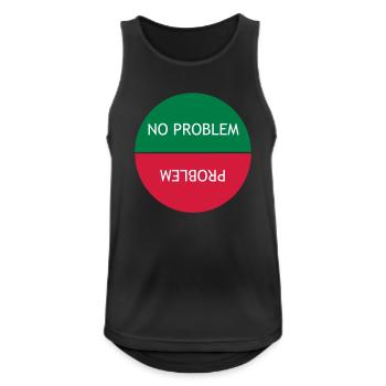 No problem vs Problem - Men's Breathable Tank Top - black - Front - Nick (188cm)
