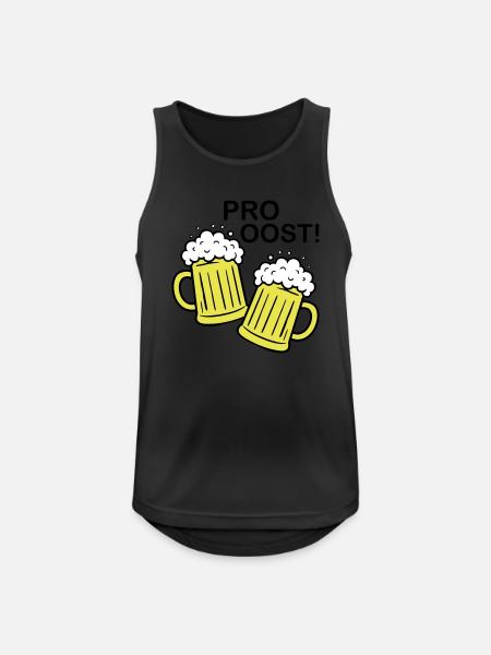 Bier Anstossen Prost - Männer Tank Top atmungsaktiv - Schwarz