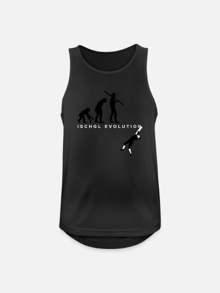 Evolution Bergsteiger - Männer Tank Top atmungsaktiv - Schwarz