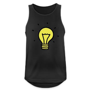 Glühbirne - Idee - Männer Tank Top atmungsaktiv - Schwarz - Vorne - Nick (188cm)