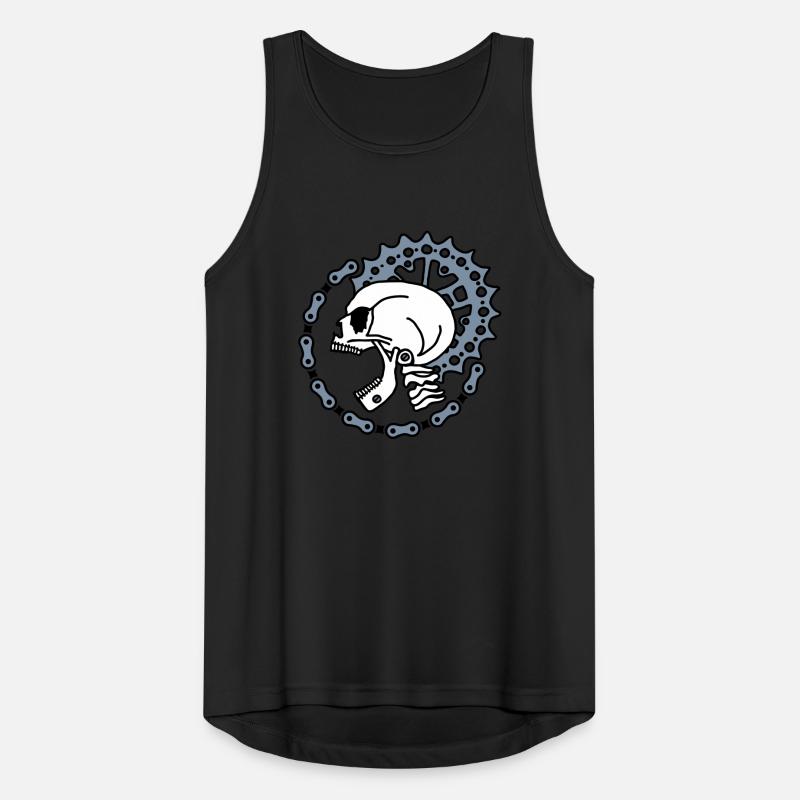 Skull Chain Punk-3c Männer Tank Top atmungsaktiv