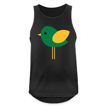 Vogel - Männer Tank Top atmungsaktiv - Schwarz - Vorne - Nick (188cm)