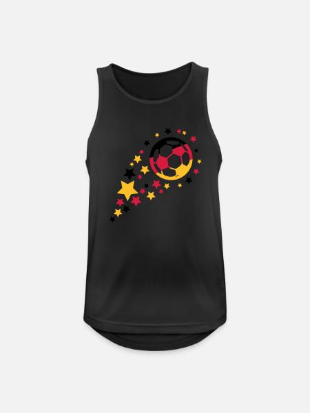 fußball design - Männer Tank Top atmungsaktiv - Schwarz