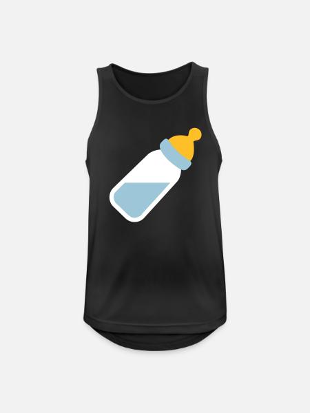 Baby - Männer Tank Top atmungsaktiv - Schwarz