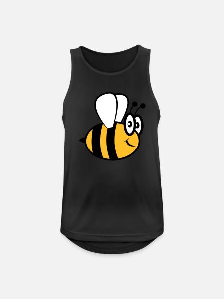 Bee funny sweet - Men's Breathable Tank Top - black