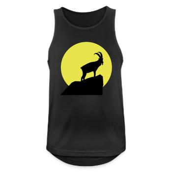 Sternzeichen Steinbock - Männer Tank Top atmungsaktiv - Schwarz - Vorne - Nick (188cm)
