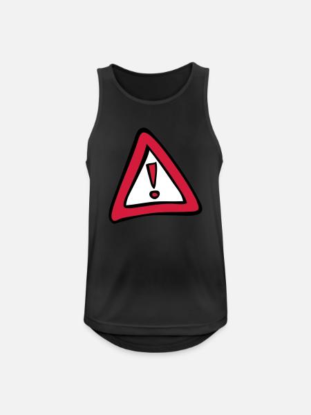 signalisation danger panneau triangle 50 - Débardeur respirant Homme - noir