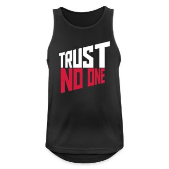 trust no one quote - Men's Breathable Tank Top - black - Front - Nick (188cm)