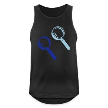 lupe 02 - Männer Tank Top atmungsaktiv - Schwarz - Vorne - Nick (188cm)