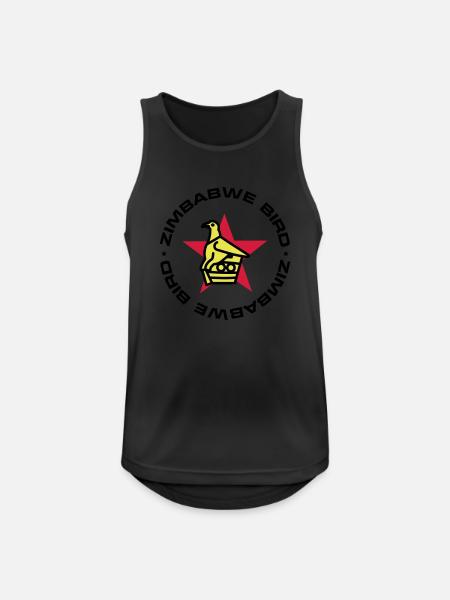 Zimbabwe Bird & Star - Men's Breathable Tank Top - black