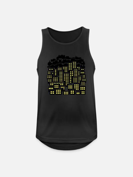 City - Men's Breathable Tank Top - black
