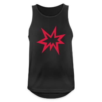 Explosion - Männer Tank Top atmungsaktiv - Schwarz - Vorne - Nick (188cm)