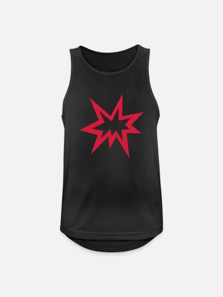 Explosion - Männer Tank Top atmungsaktiv - Schwarz