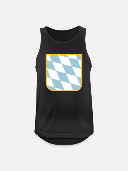 Bayern - Männer Tank Top atmungsaktiv - Schwarz
