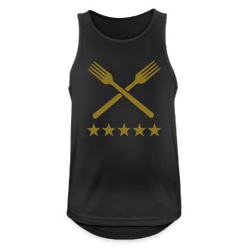 forks food deluxe - Men's Breathable Tank Top - black - Front - Nick (188cm)