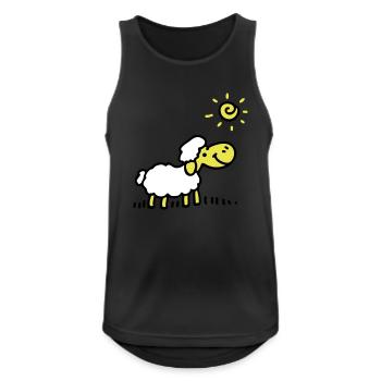 Moutons Sun 3 - Débardeur respirant Homme - noir - Devant - Nick (188cm)