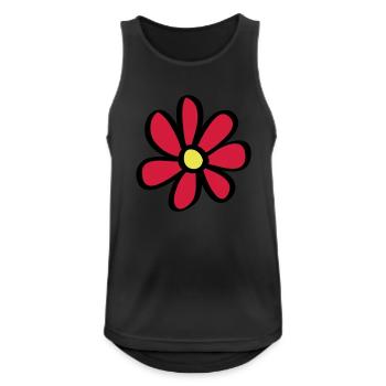 Blume - Männer Tank Top atmungsaktiv - Schwarz - Vorne - Nick (188cm)