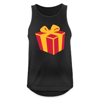 Geschenk - Männer Tank Top atmungsaktiv - Schwarz - Vorne - Nick (188cm)