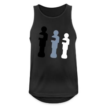 kicker - Männer Tank Top atmungsaktiv - Schwarz - Vorne - Nick (188cm)