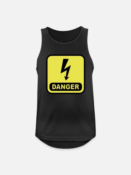 Danger Lightning - Men's Breathable Tank Top - black