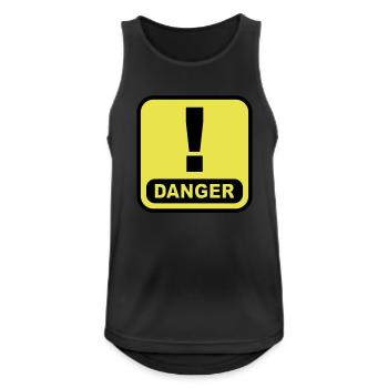 Danger Ausrugezeichen - Débardeur respirant Homme - noir - Devant - Nick (188cm)