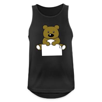 baer teddy klein suess niedlich kuscheltier grizzl - Männer Tank Top atmungsaktiv - Schwarz - Vorne - Nick (188cm)