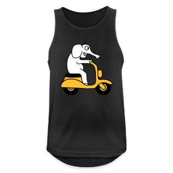 Moped Elephant - Männer Tank Top atmungsaktiv - Schwarz - Vorne - Nick (188cm)