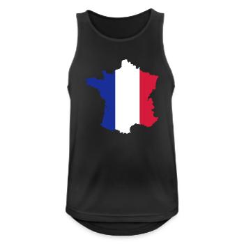 France - Men's Breathable Tank Top - black - Front - Nick (188cm)