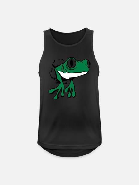 Frog hole funny - Men's Breathable Tank Top - black