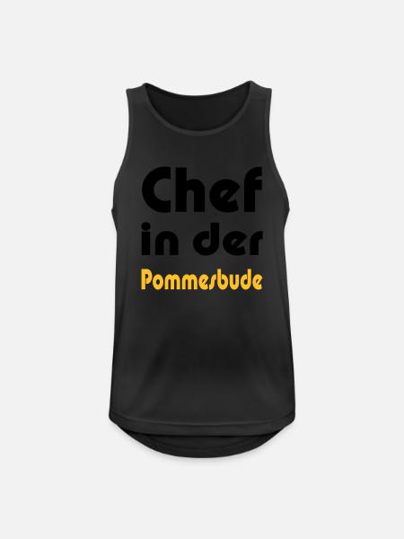 Chef in der Pommesbude - Männer Tank Top atmungsaktiv - Schwarz
