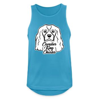 Cavalier King Charles - Männer Tank Top atmungsaktiv - Saphirblau - Vorne - Nick (188cm)