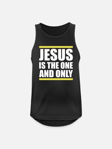 Jésus dit: - Débardeur respirant Homme - noir