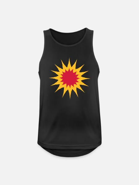 Fire Explosion Star - Men's Breathable Tank Top - black