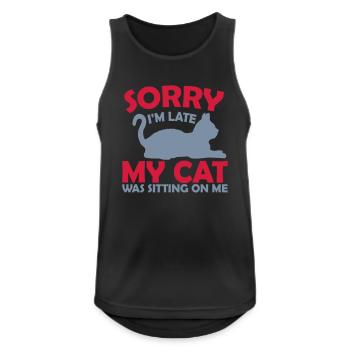 sorry cat was sitting - Men's Breathable Tank Top - black - Front - Nick (188cm)