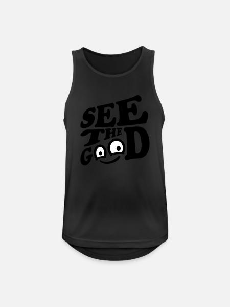 see the good quote - Men's Breathable Tank Top - black