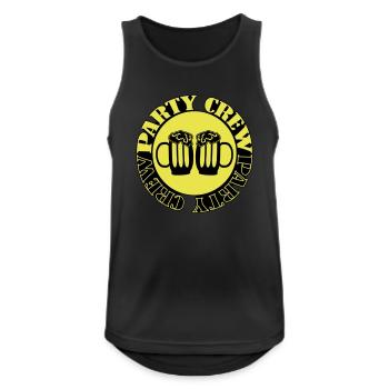 Party Crew - Männer Tank Top atmungsaktiv - Schwarz - Vorne - Nick (188cm)