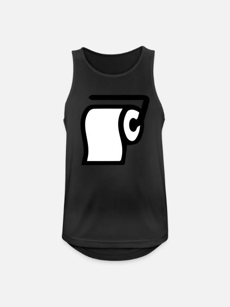 Klopapier - Männer Tank Top atmungsaktiv - Schwarz