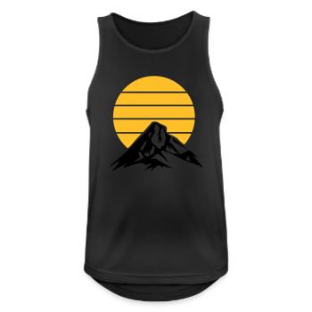 Berge Mountains - Men's Breathable Tank Top - black - Front - Nick (188cm)