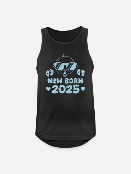 New Born 2025 Baby - Men's Breathable Tank Top - black