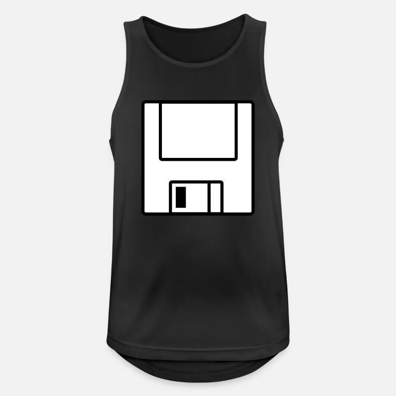 Computer-Diskette - Männer Tank Top atmungsaktiv - Schwarz