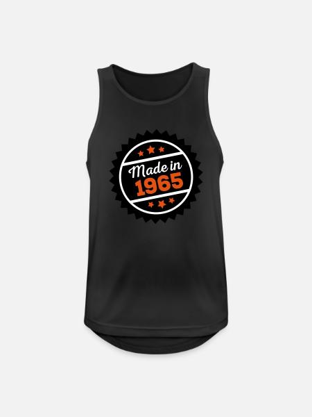 1965 - Männer Tank Top atmungsaktiv - Schwarz