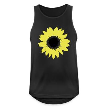 Sunny Sunshine Sunny sunflower motif. - Men's Breathable Tank Top - black - Front - Nick (188cm)