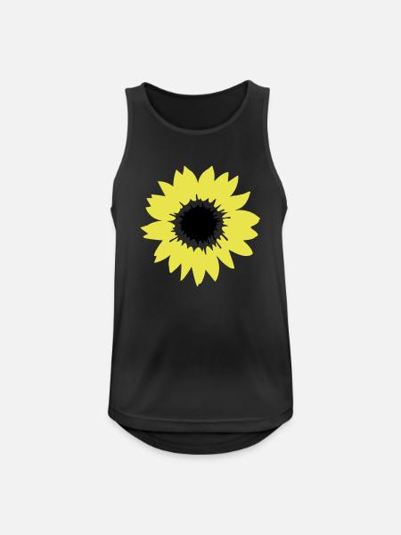 Sunny Sunshine Sunny sunflower motif. - Men's Breathable Tank Top - black