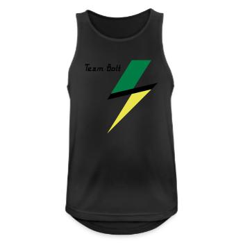 team Bolt - Men's Breathable Tank Top - black - Front - Nick (188cm)